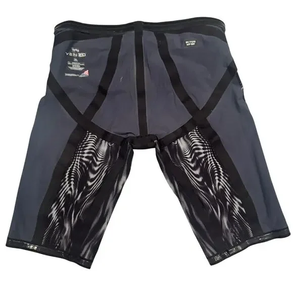 TYR Venzo Competitive Swim Jammer Black Men's 32 FINA Approved Triathalon - Picture 2 of 16
